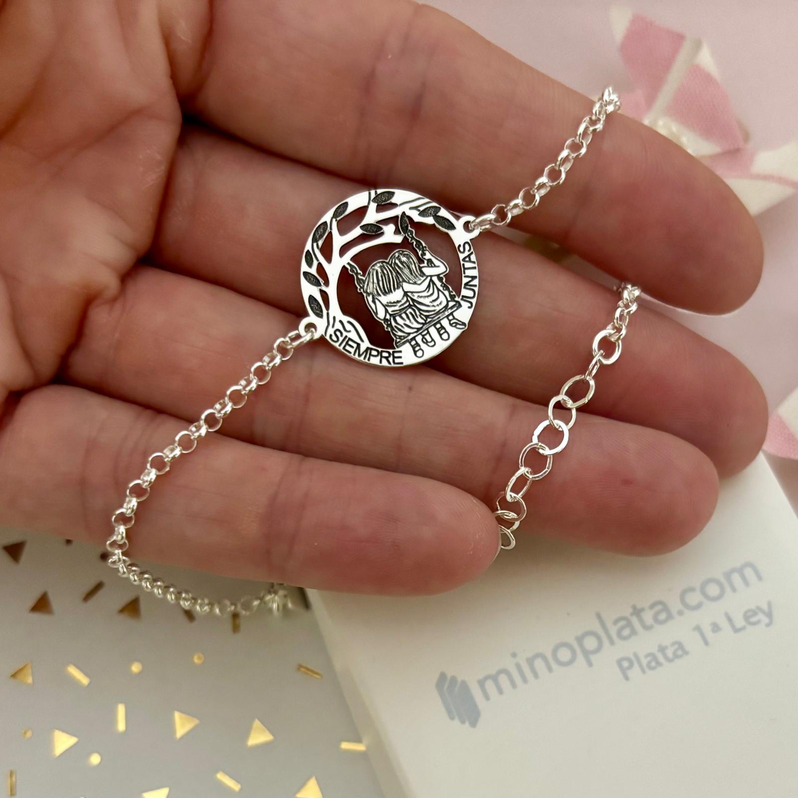 Pulsera siempre juntas de Plata de ley 925 3