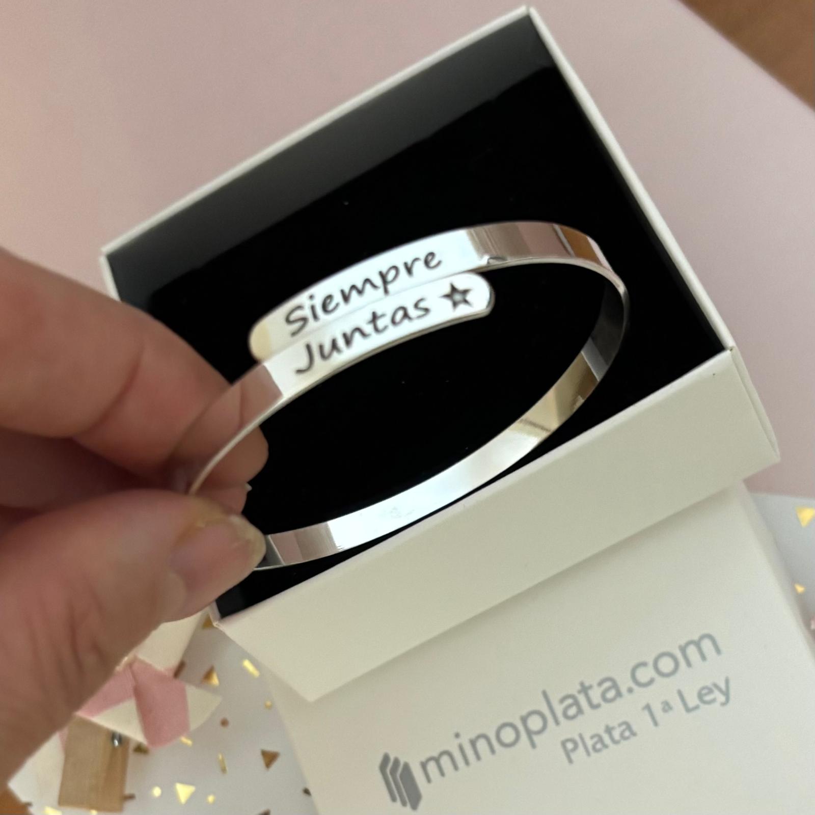 Brazalete de Plata de ley siempre juntas 4