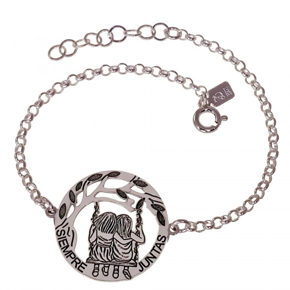 Pulsera siempre juntas de Plata de ley 925
