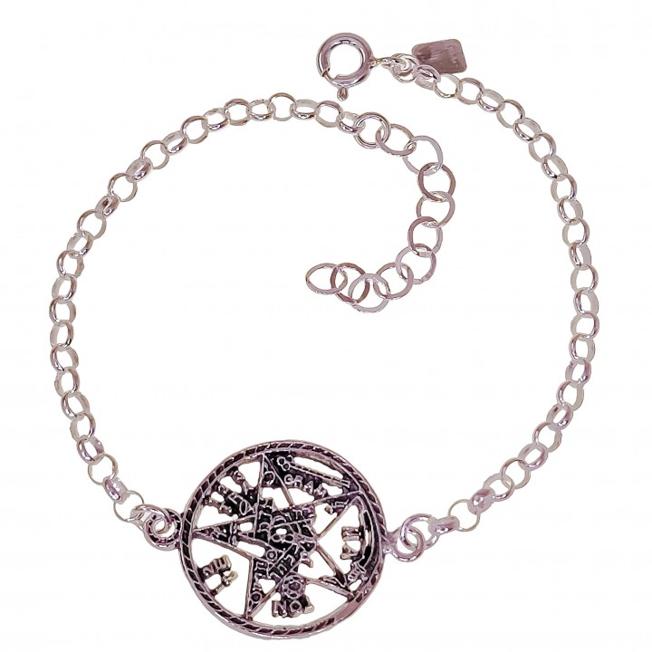 Pulsera amuleto Tetragramaton de Plata de ley 925