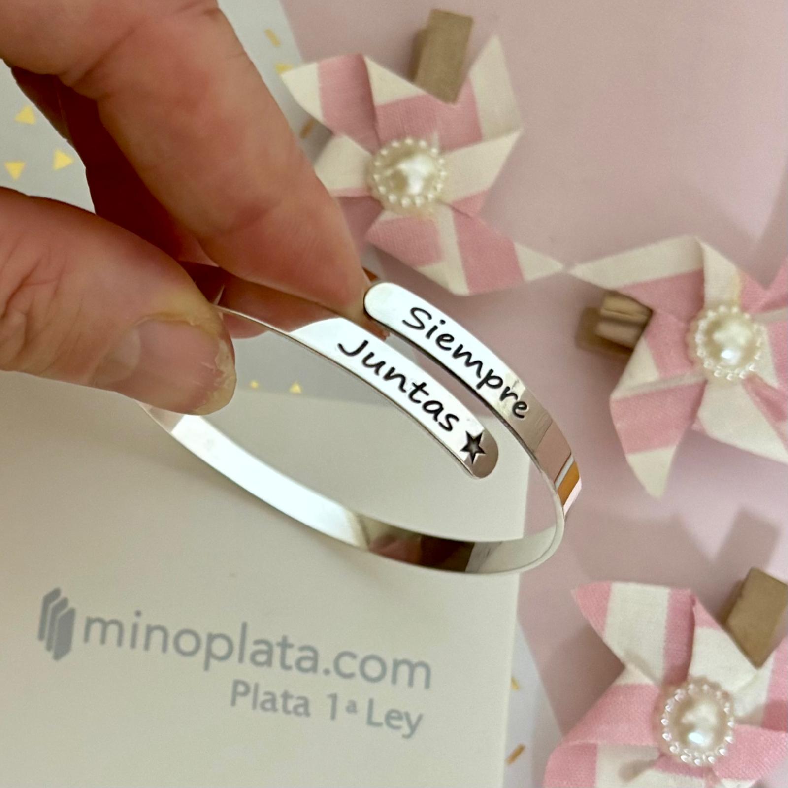 Brazalete de Plata de ley siempre juntas_1