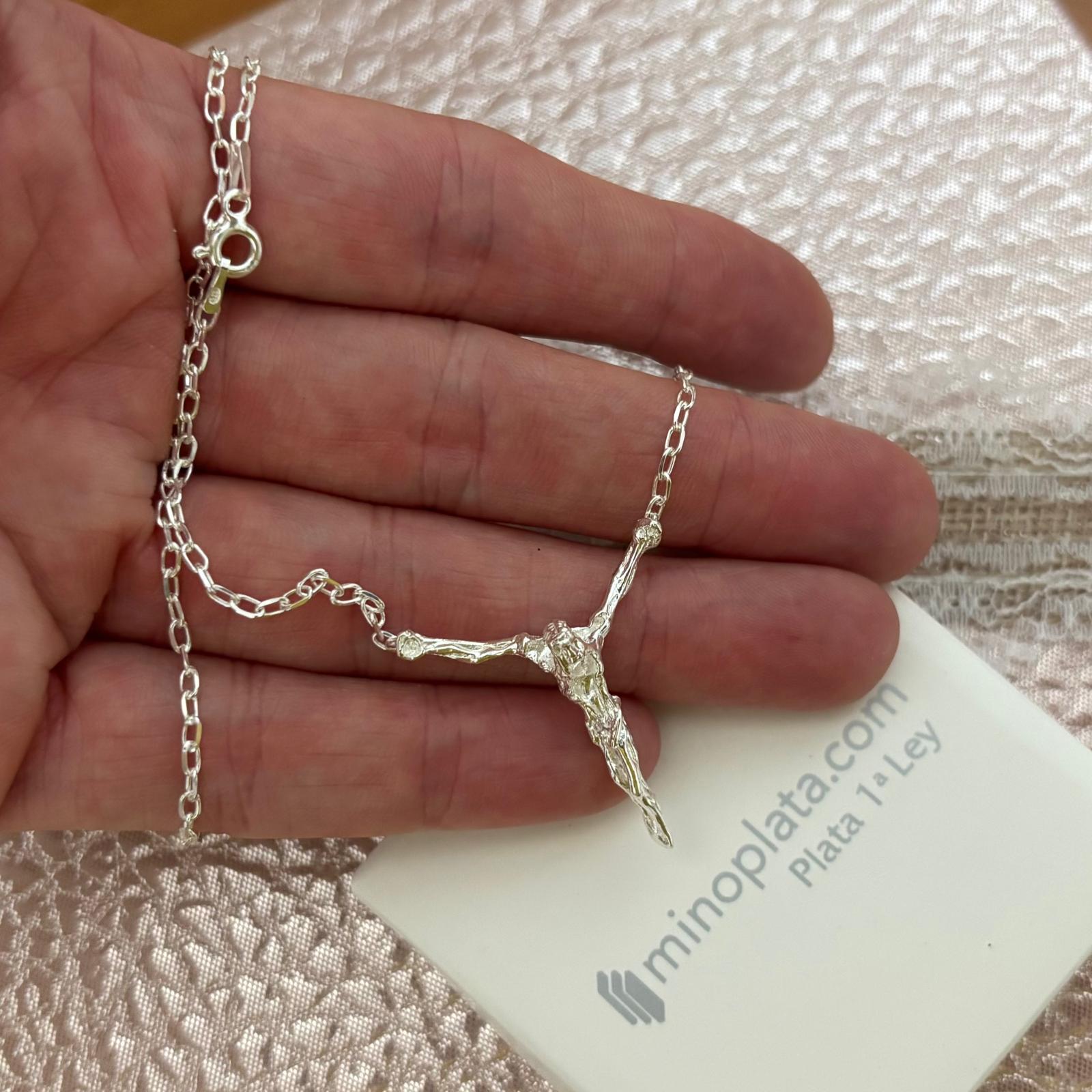 Gargantilla Cristo de Dalí en Plata de ley 925 3