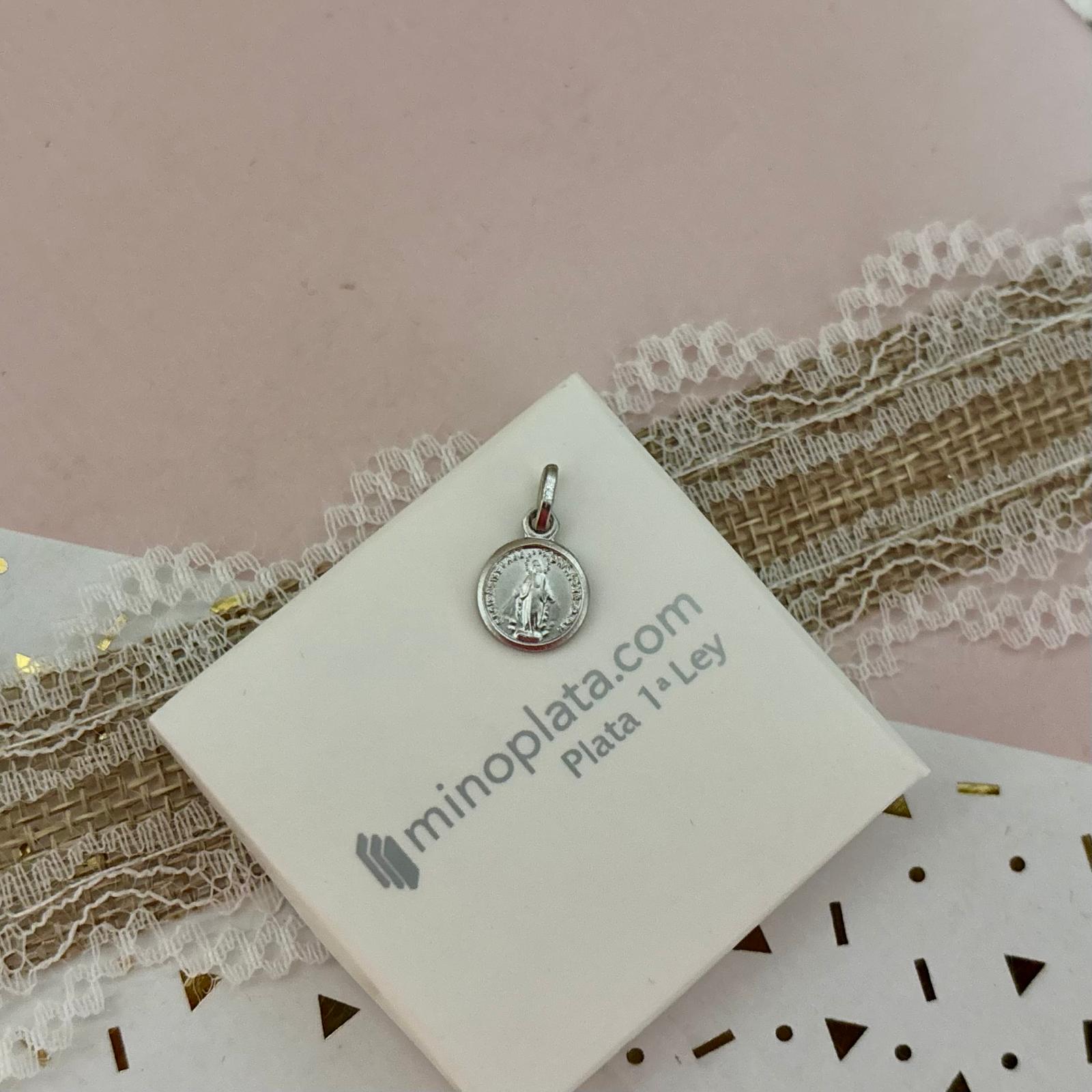 Medalla de la Virgen Milagrosa de Plata de ley 8mm 4
