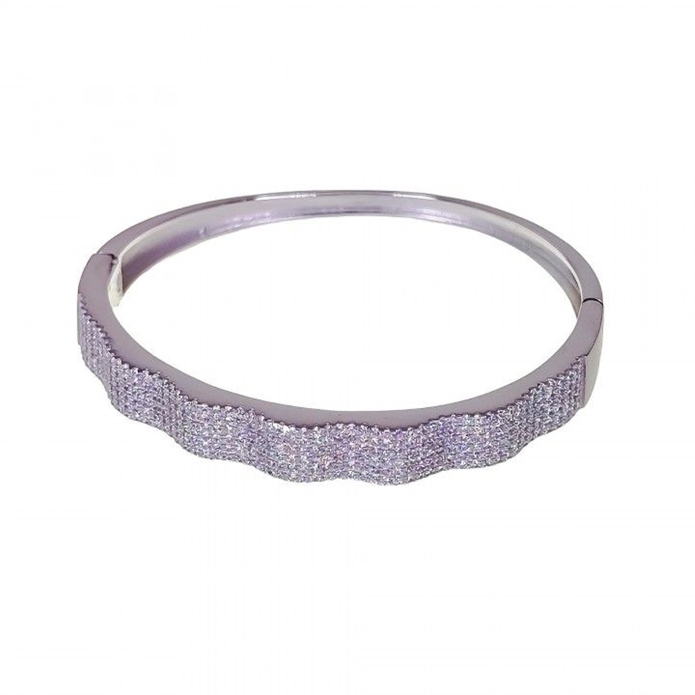 Pulsera brazalete de fiesta en Plata rodiada con Circonitas