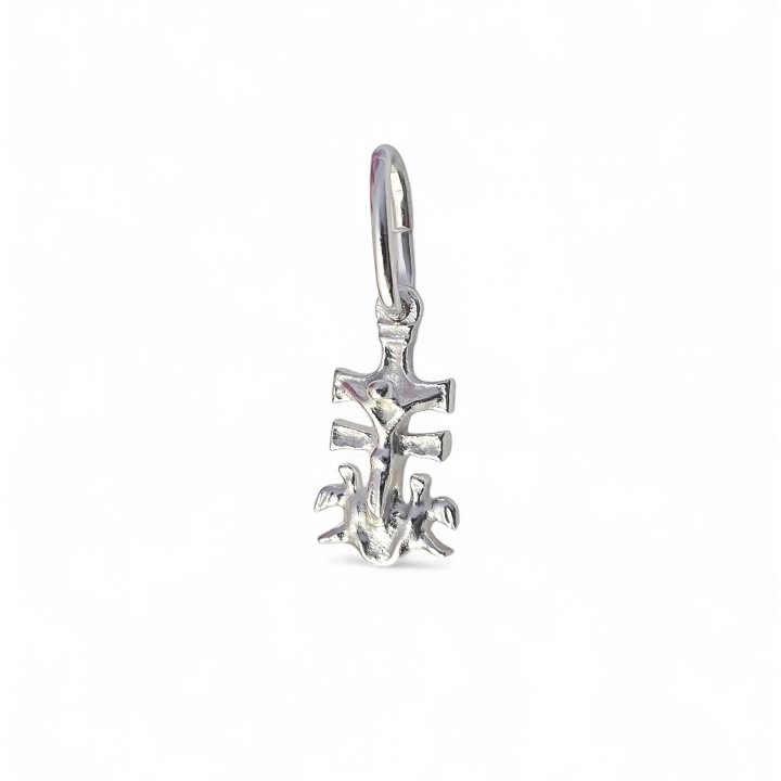 Cruz de Caravaca mini de Plata de ley 925 10mm x 4mm