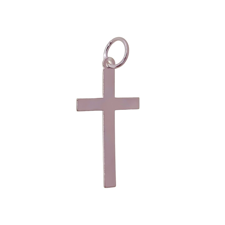 Cruz lisa de Plata de ley 925 4