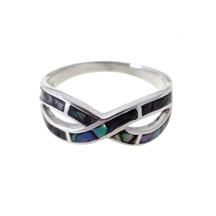 Anillo concha abulón y Plata de ley 925