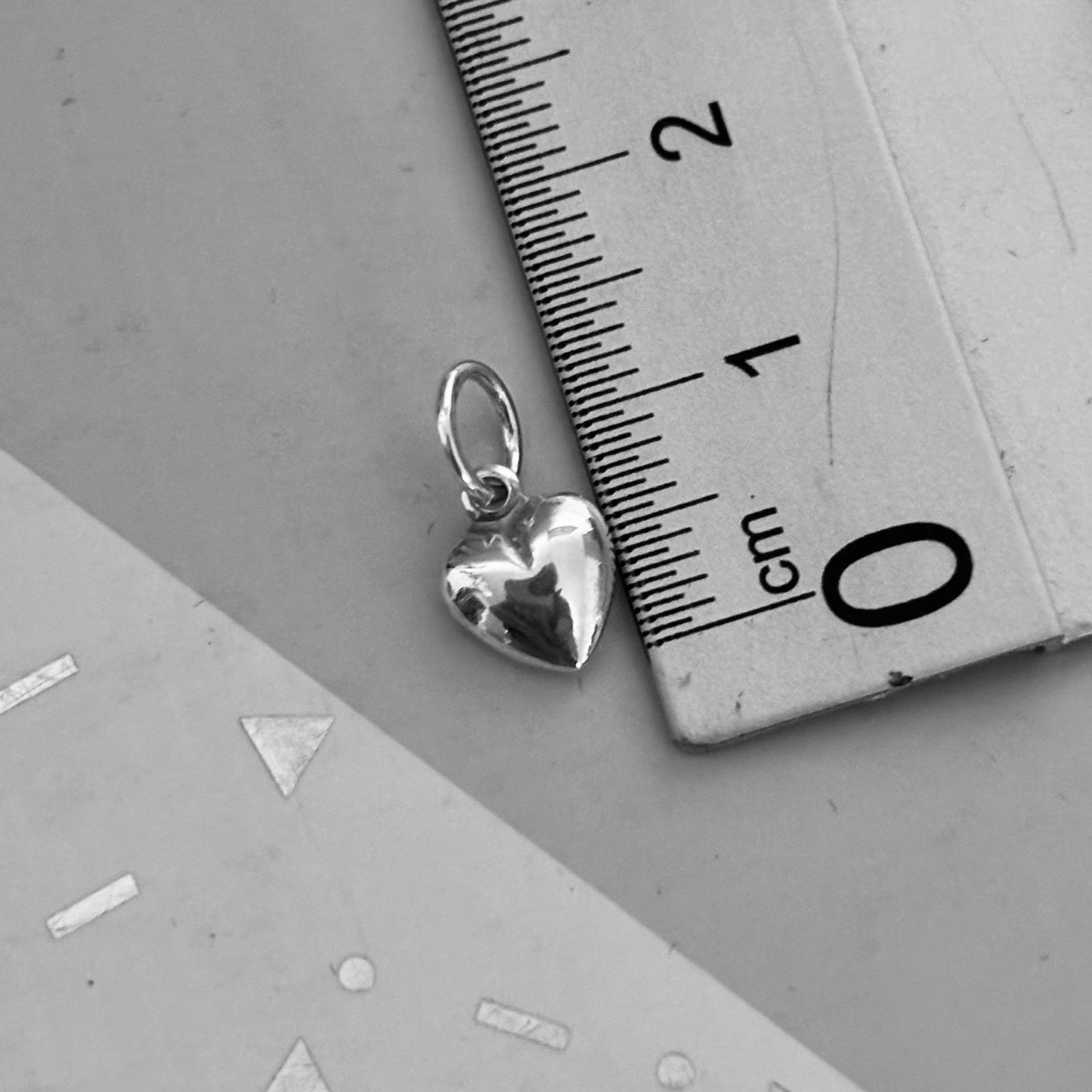 Colgante corazón de Plata de ley 925 7mm x 7mm 5