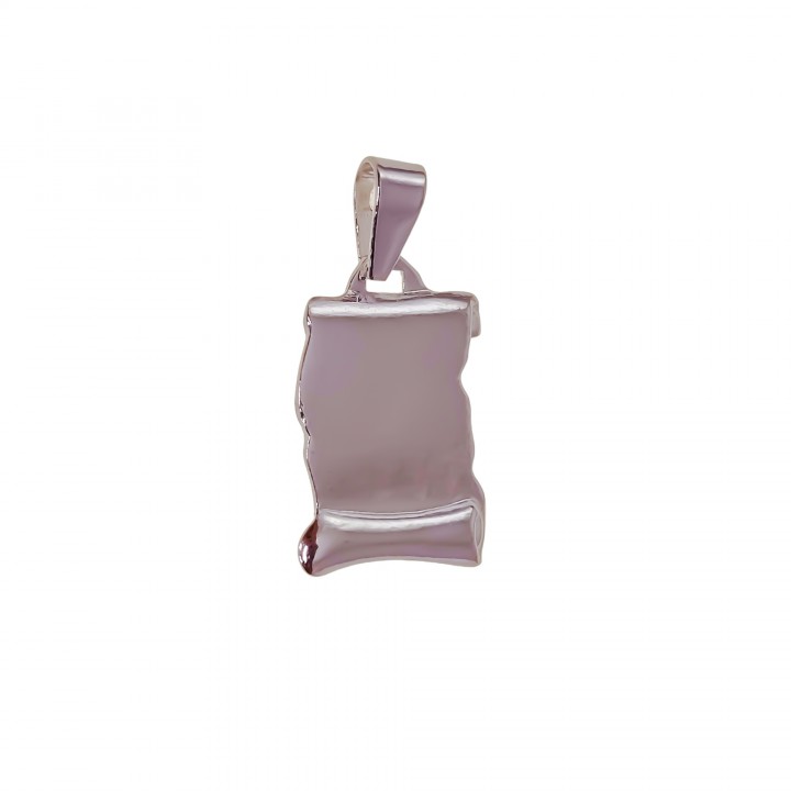 Colgante pergamino pequeño de Plata de ley 925 13mm x 11 mm