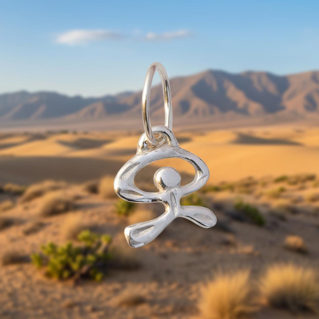 Colgante Indalo pequeño de Plata de ley 925 8mm x 7mm 5