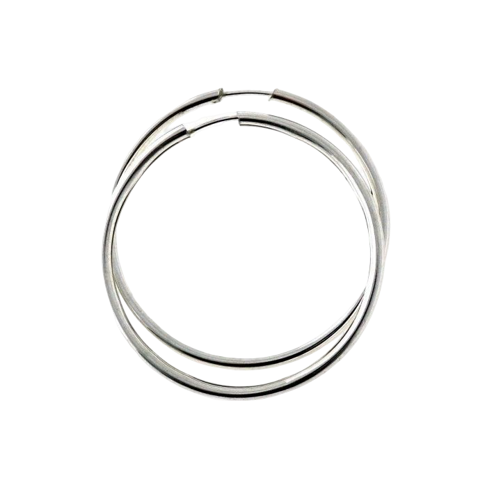 Pendientes aros gordos 50mm de diámetro y 3mm anchos