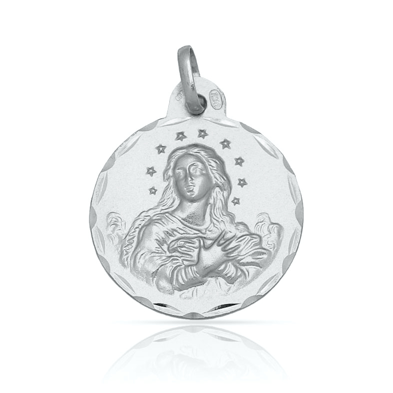 Medalla Purísima Concepción 17mm de Plata de ley 925