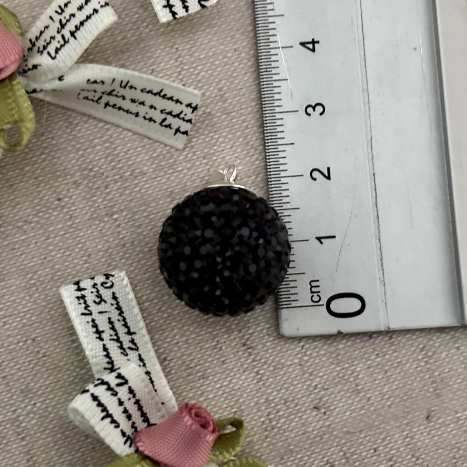 Llamador Angel de Plata y Cristal Negro 18 Mm. 3