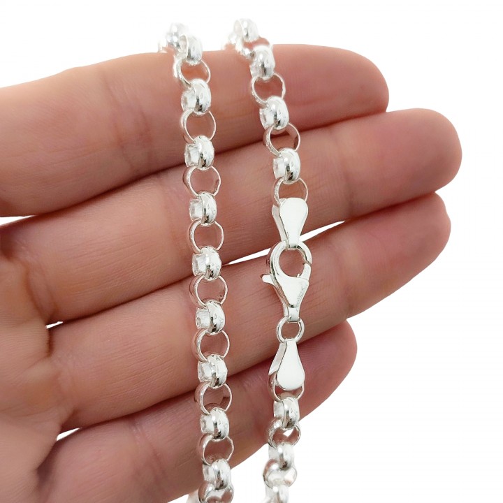 Cadena rolo 6mm de Plata de ley 925 60cm
