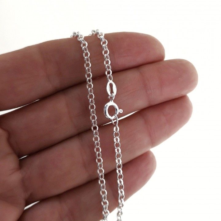 Cadena rolo 1,5mm de Plata de ley 925 80cm