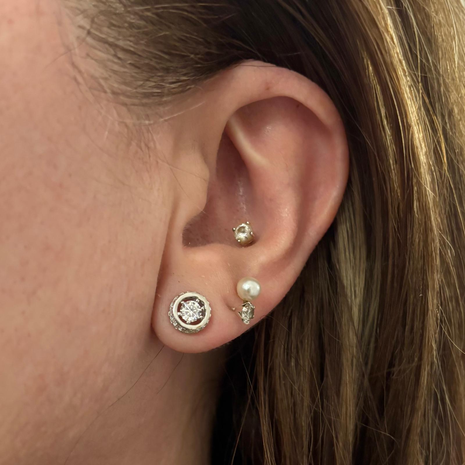 Pendientes de novia 8mm Circonita garras y cerco Circonitas en canto 4