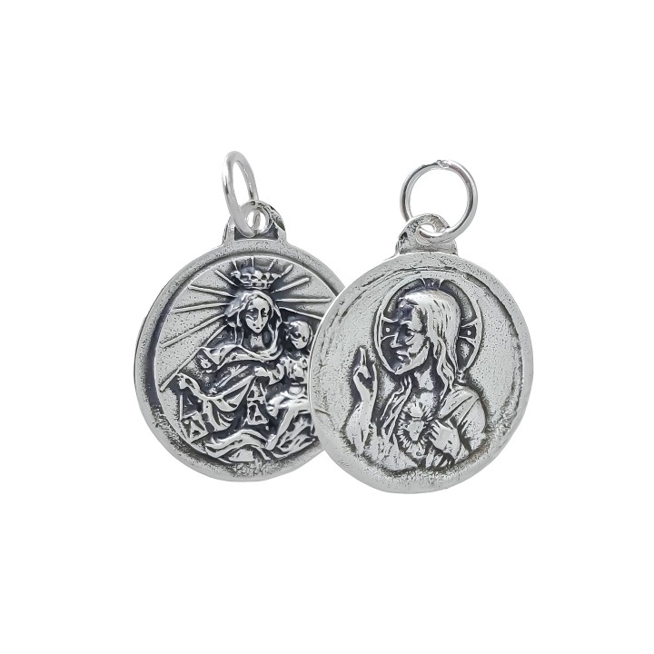 Escapulario de Plata de ley envejecida