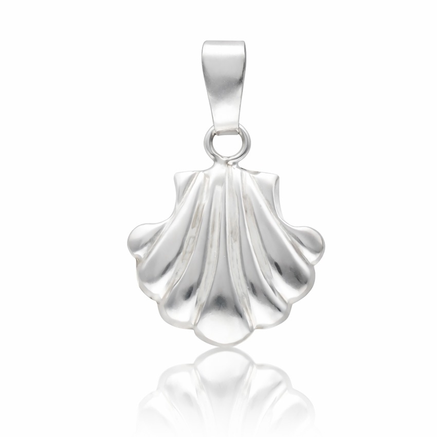 Colgante concha de Santiago Apóstol de Plata de ley 925 15x15mm