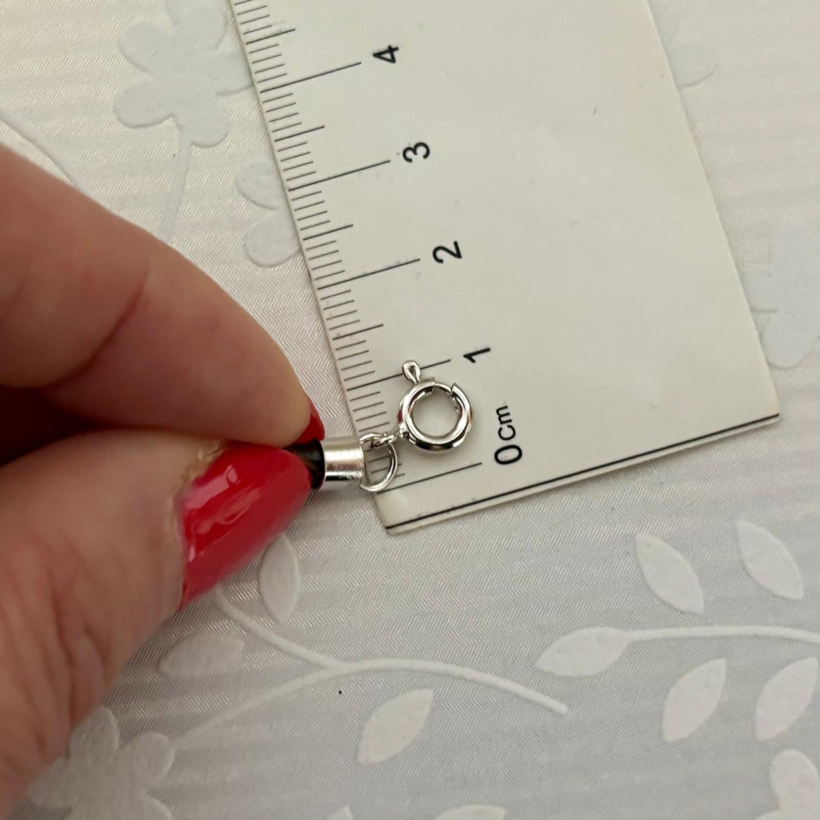 Cordon de Piel marrón Trenzada 4mm con terminal de Plata de 45cm 6