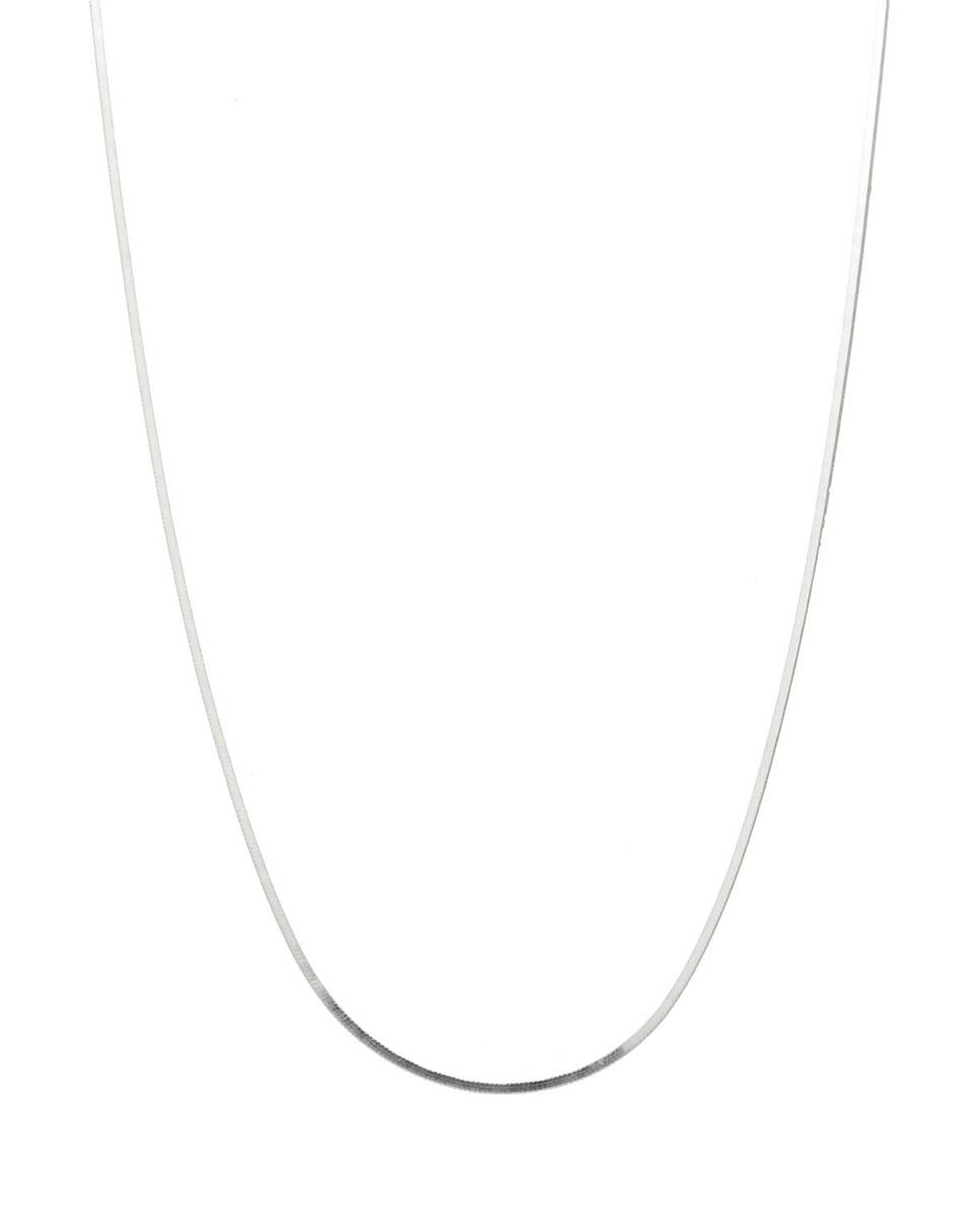 Cadena cuadrada de Plata de ley en 40 Cm.