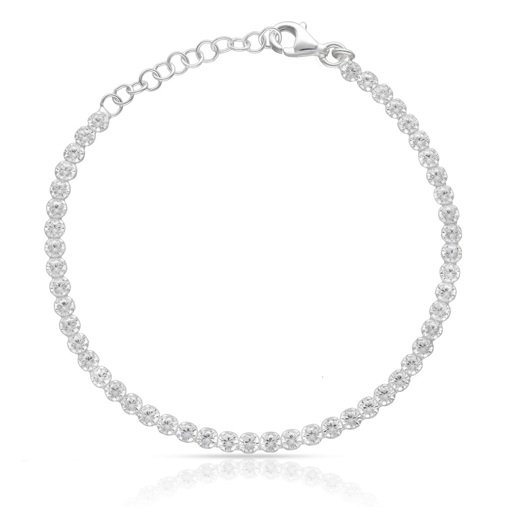 Pulsera riviere tenis 2mm de Plata de ley 925 con Circonitas 1