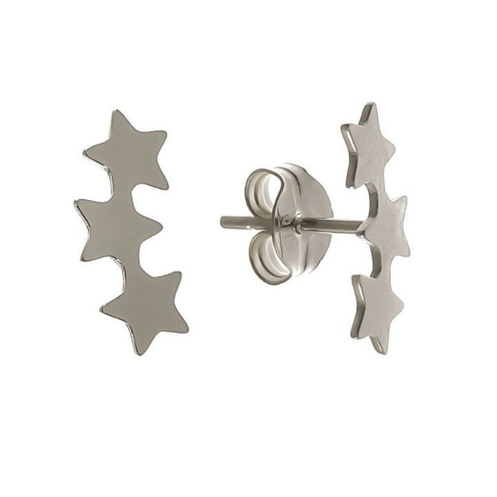 Pendientes estrellas de Plata de ley 925