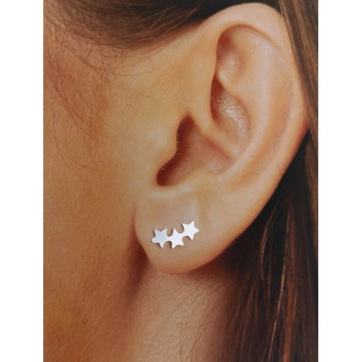 Pendientes estrellas de Plata de ley 925