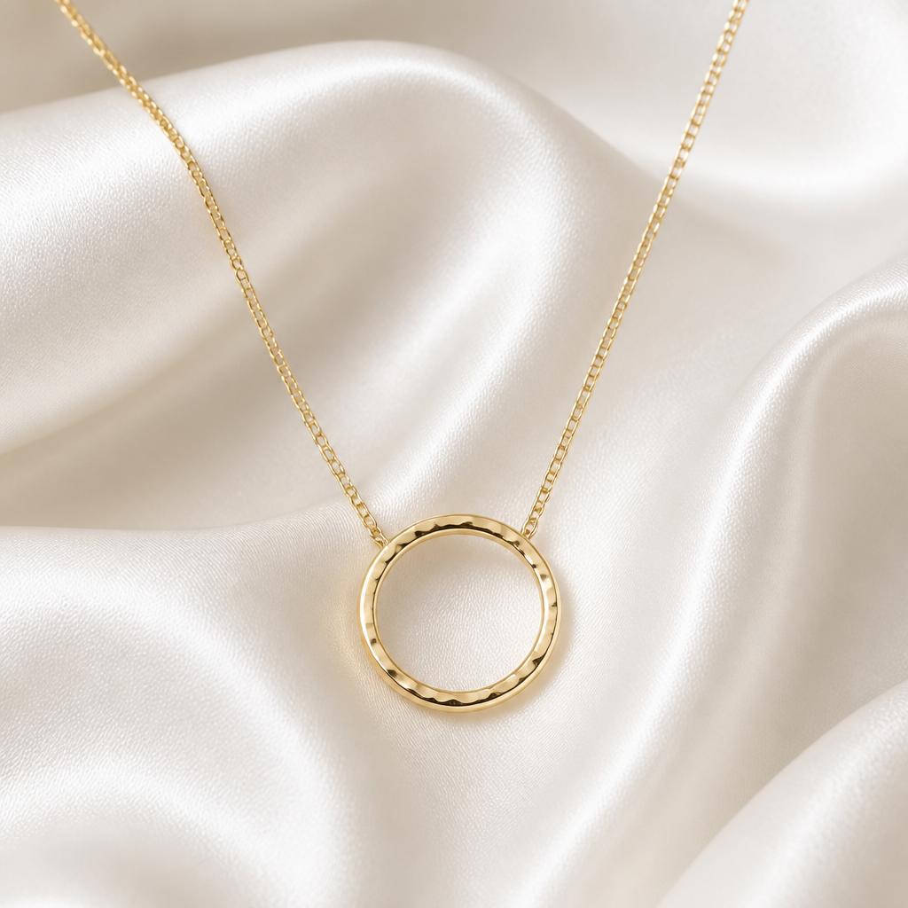 Gargantilla aro Karma de Plata de ley chapada en Oro 3