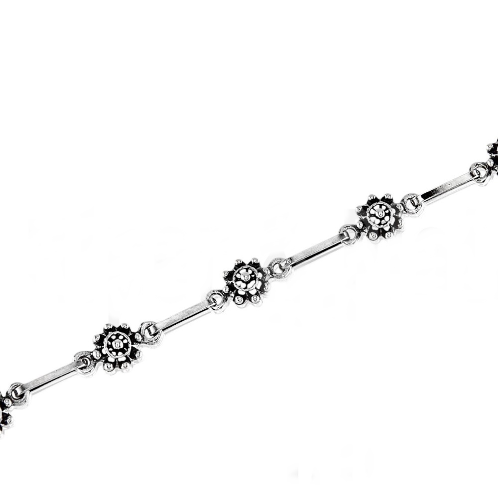Pulsera charro de Plata de ley envejecida