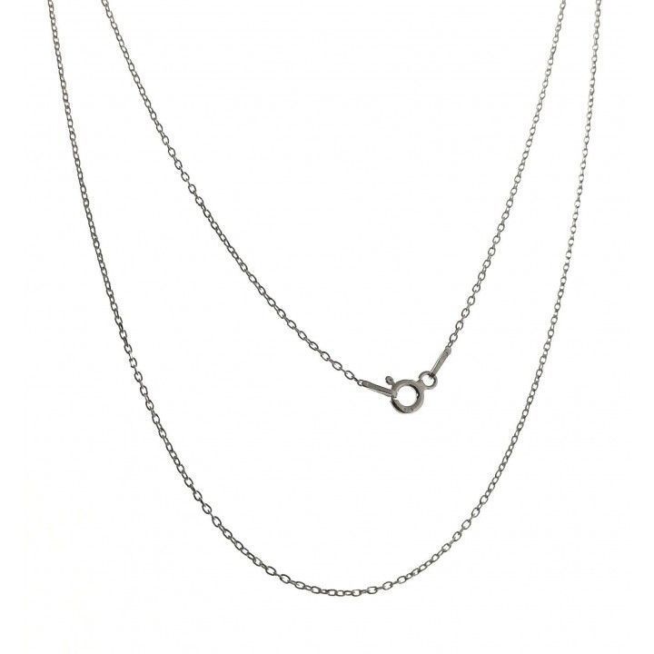 Cadena forzada fina 45cm de Plata de ley 925