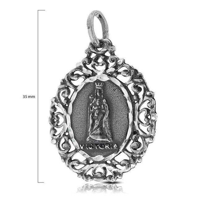 Medalla Virgen de la Victoria de Plata de ley envejecida
