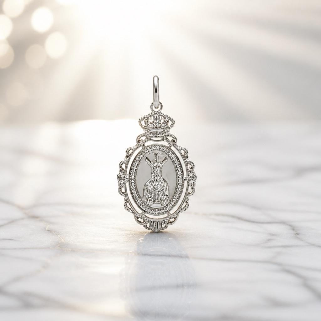 Medalla Cristo Cautivo del Gran Poder de Plata 20mm 4