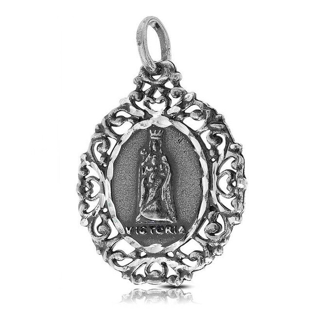 Medalla Virgen de la Victoria de Plata de ley envejecida 1