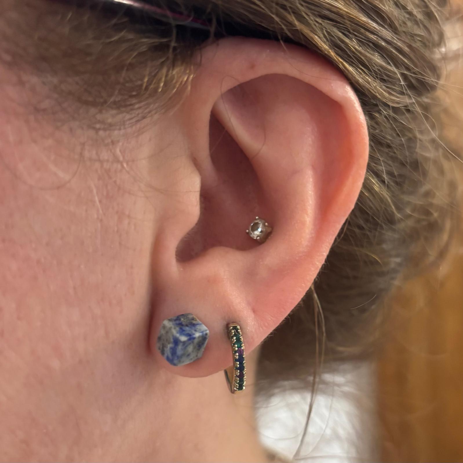 Pendientes cubo lapislazuli 5mm y Plata de ley 925 3