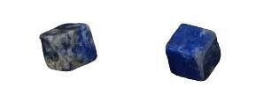 Pendientes cubo lapislazuli 5mm y Plata de ley 925