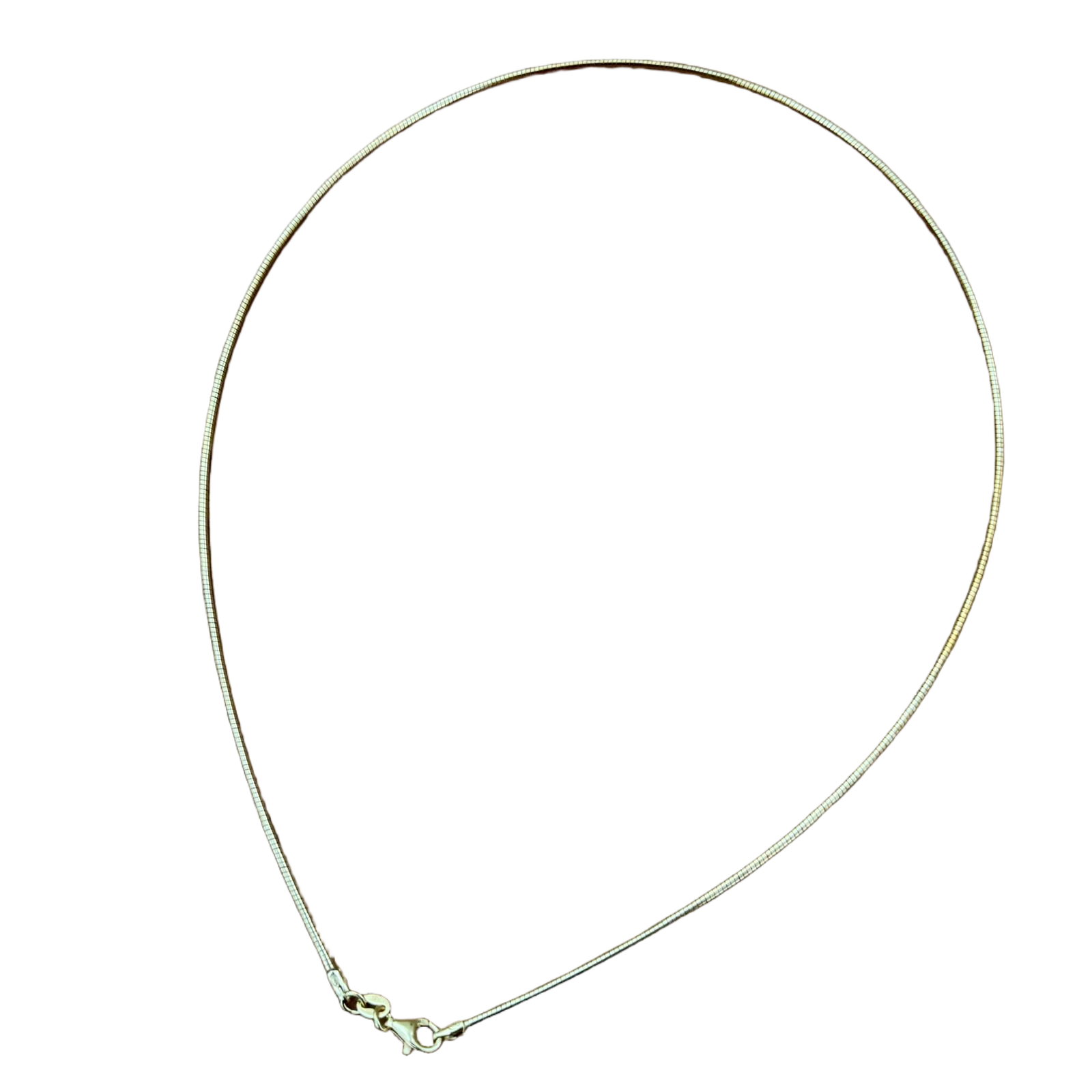 Gargantilla rígida de Plata de ley chapada en Oro 45cm