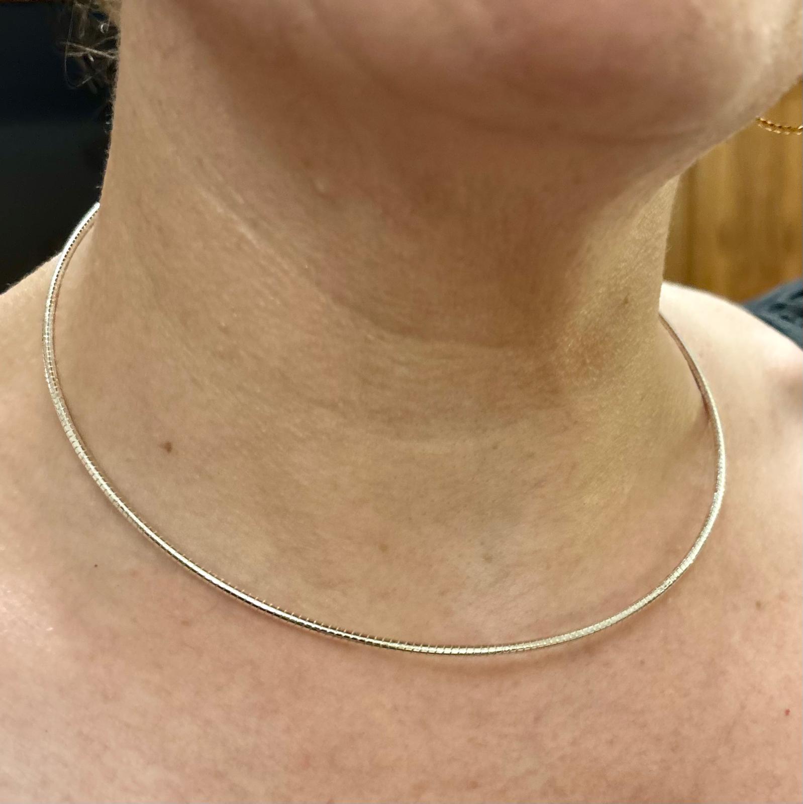 Gargantilla rígida de Plata de ley 925 45cm 3