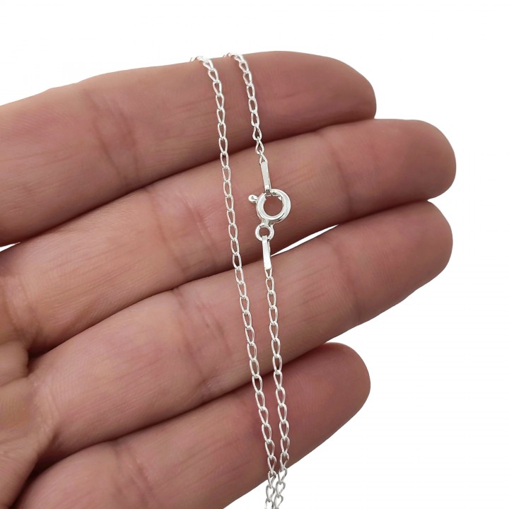 Cadena unisex bilbao 45cm de Plata de ley 925