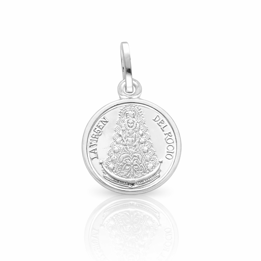 Medalla Virgen del Rocío 12mm de Plata de ley 925