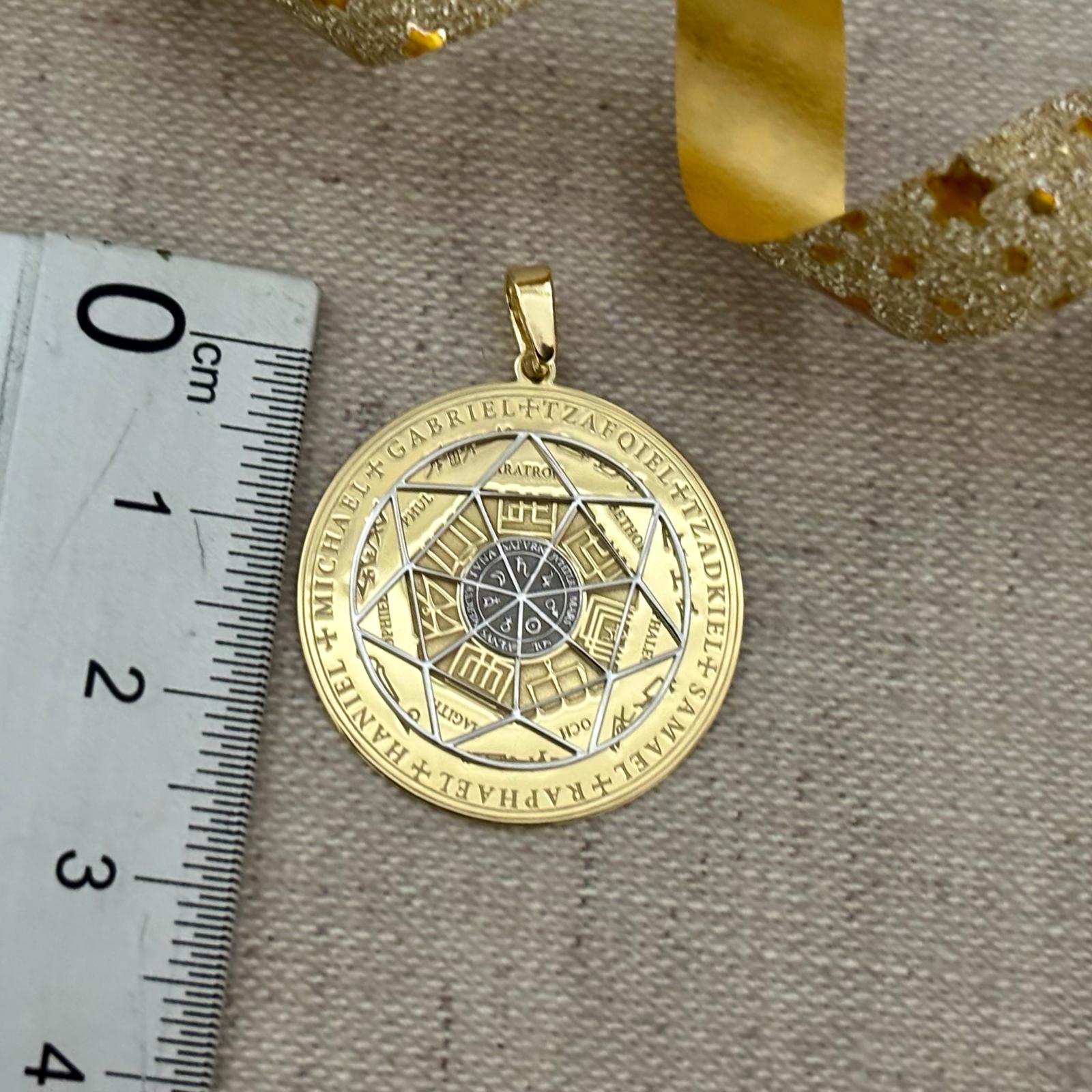 Colgante Arcángeles de Plata de ley 925 bicolor 4