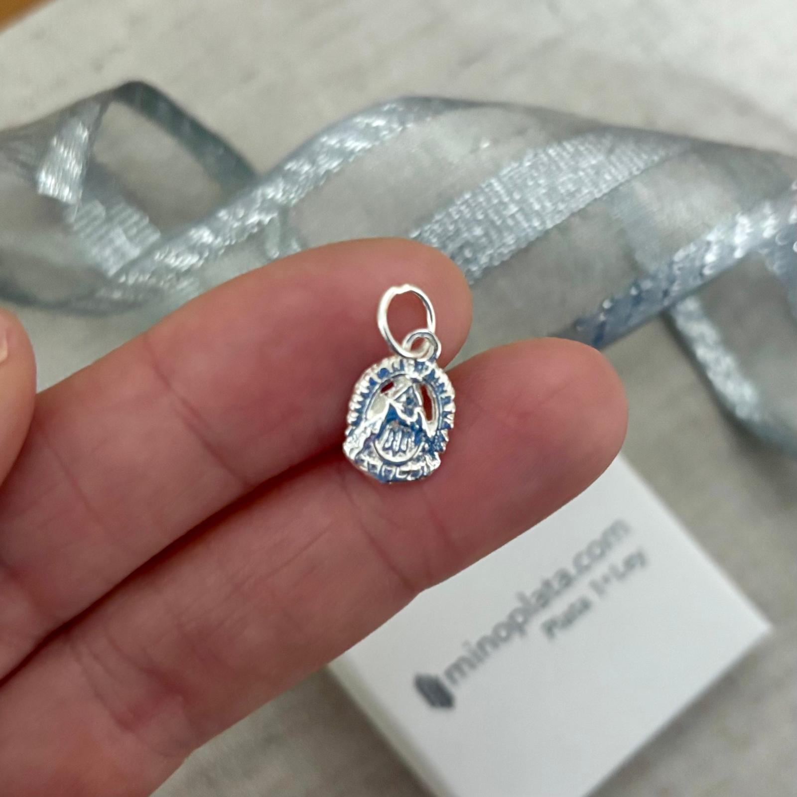 Medalla Virgen de las Nieves de Plata de ley 925 14mm