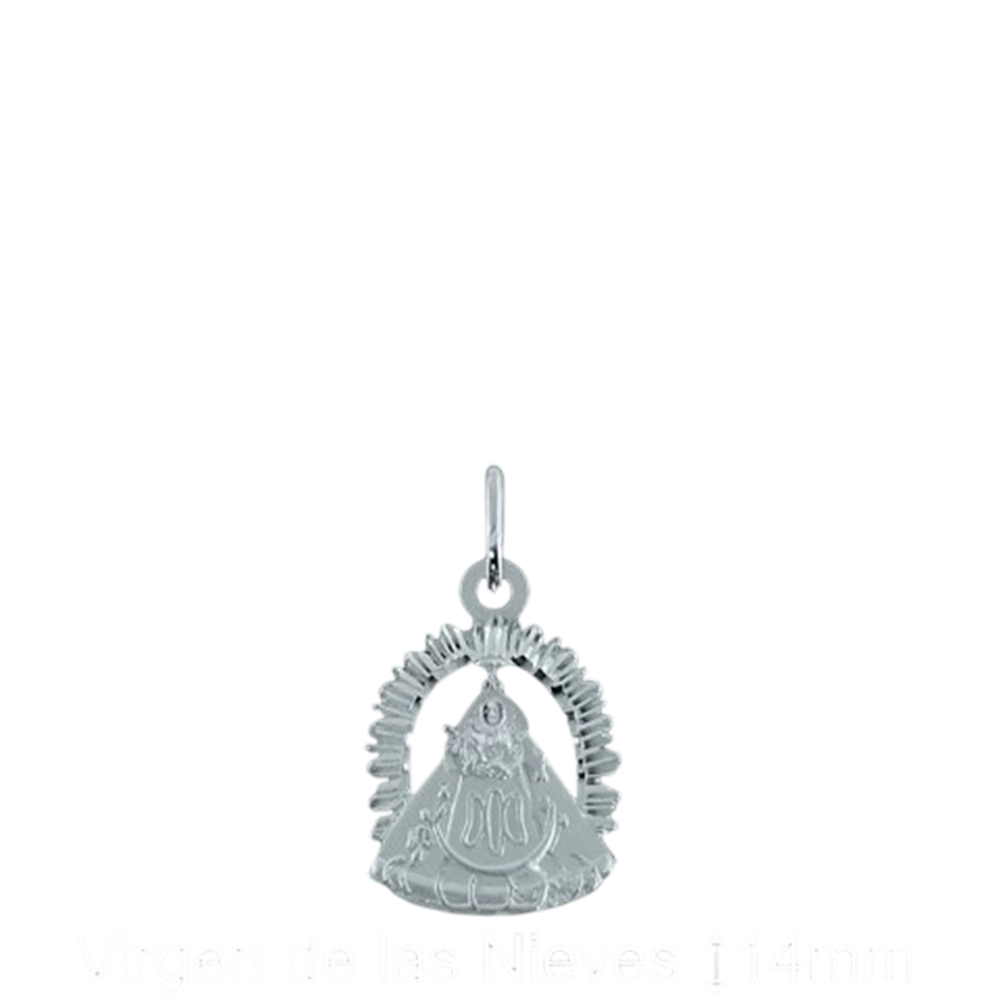 Medalla Virgen de las Nieves de Plata de ley 925 14mm
