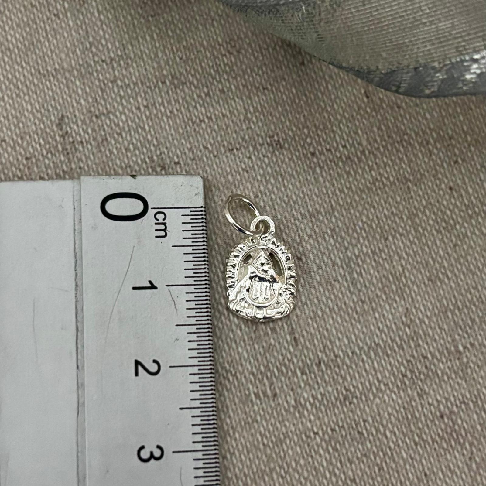 Medalla Virgen de las Nieves de Plata de ley 925 14mm 3