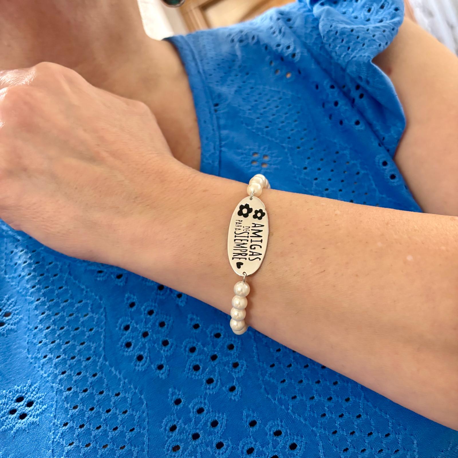 Pulsera de siempre y para siempre en Plata con Perlas 4