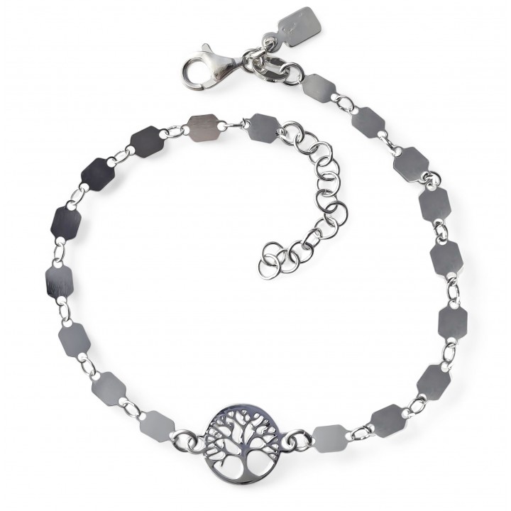 Pulsera Árbol de la Vida y Corazón en Plata de Ley 925