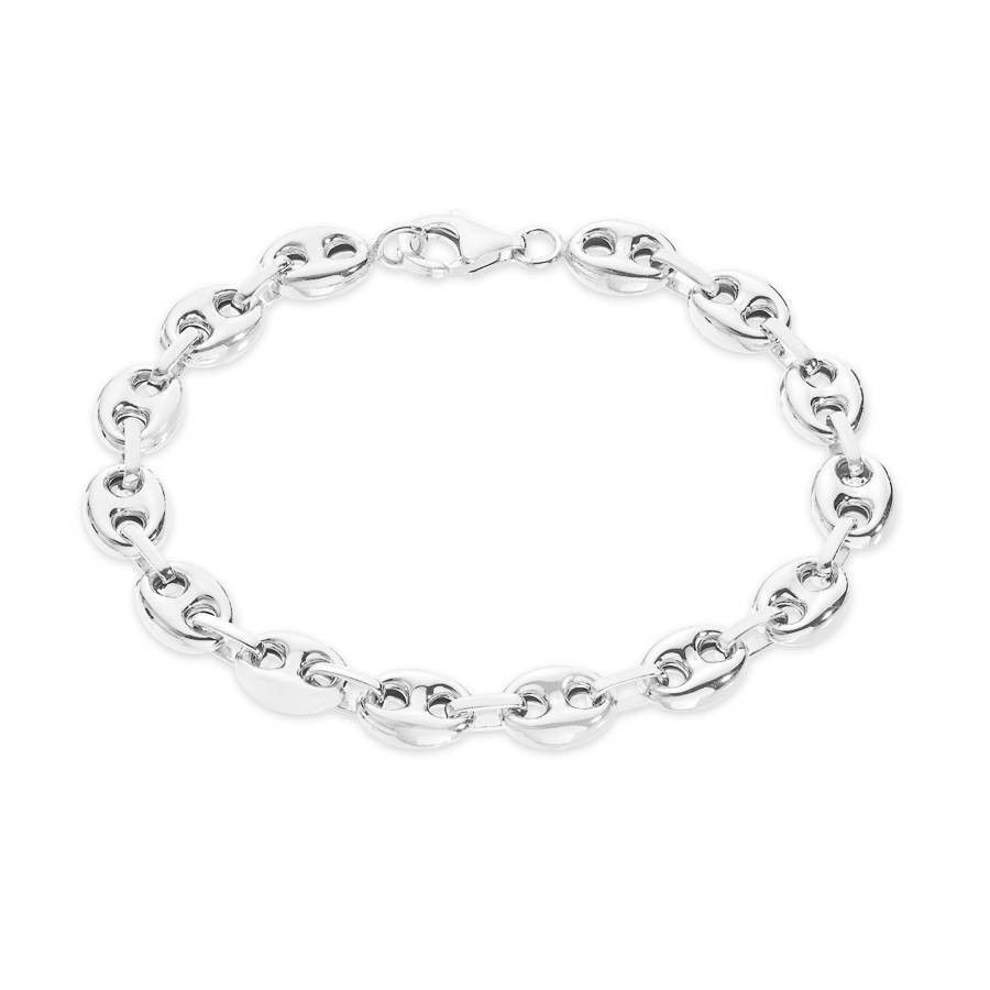 Pulsera calabrote 6x8mm de Plata de ley 925