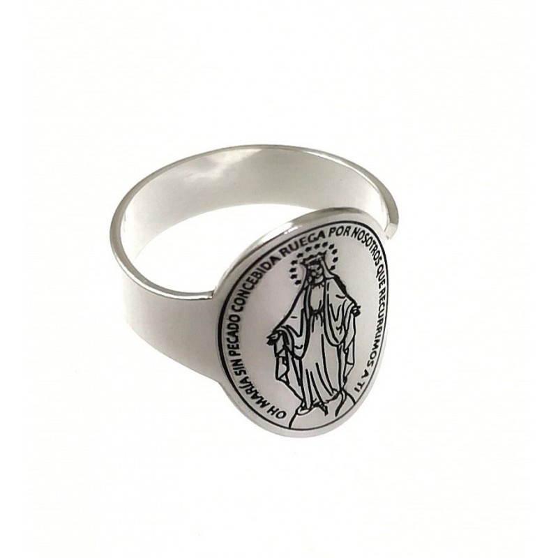 Ley 925 Anillo Virgen Del Rocio Plata Virgen Del Carmen Anillo