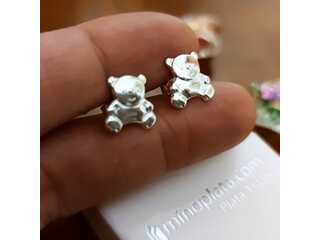Pendientes De Plata De Ley Pendientes Niña Plata 925 - Diseño Koala