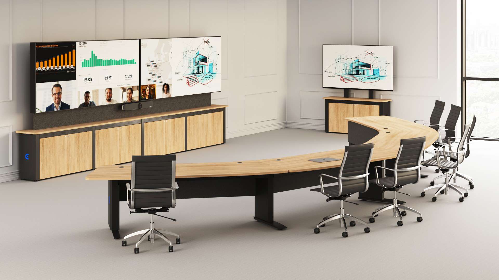 Conference Desk Microsoft Signature Teams Room