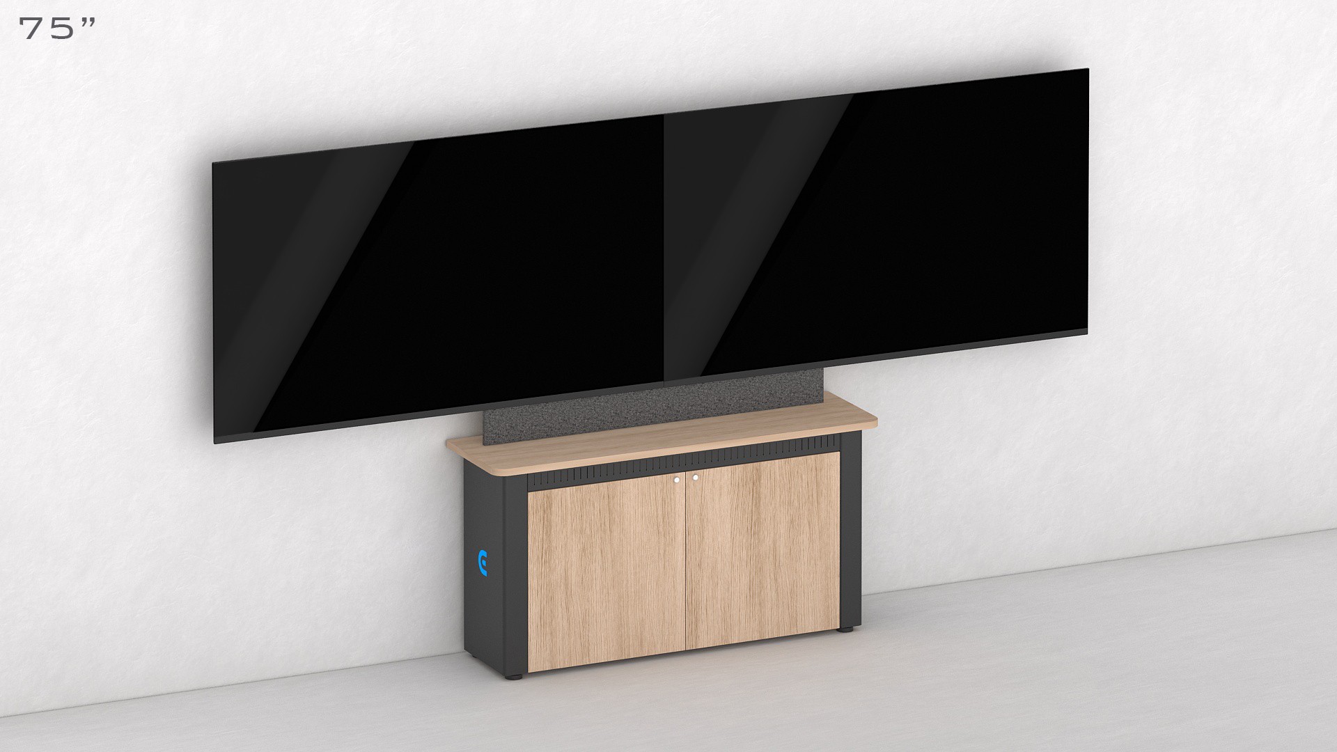 DS Credenza 2xMonitores 75''